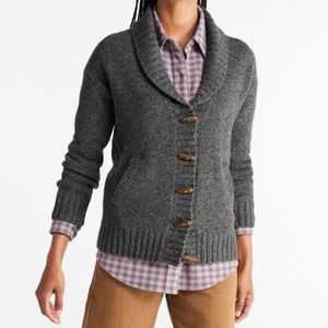 NWT Women's Bean's Classic Ragg Wool Sweater Cardigan
